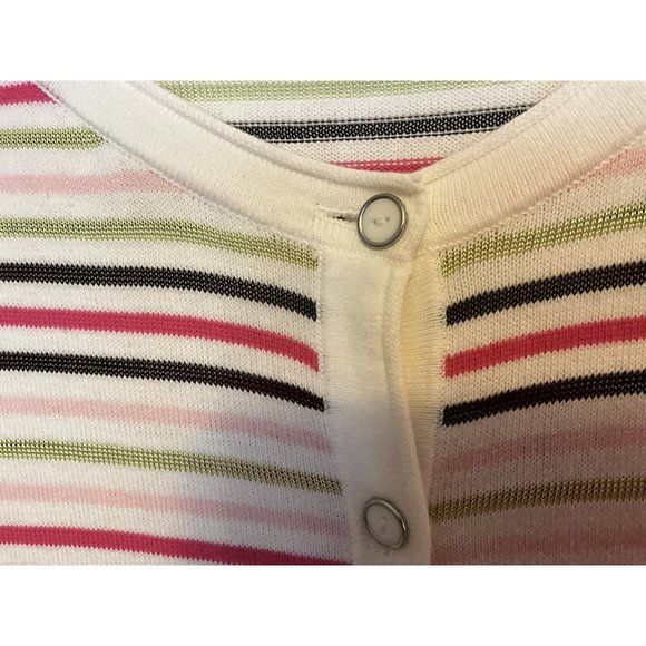 Women's 3/4 Sleeve White Cardigian Sweater, Christopher & Banks, Size XL - Picture 5 of 11